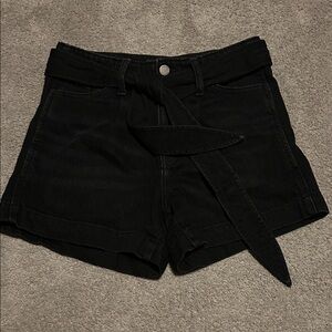 Banana Republic High Waist Black Tie Shorts